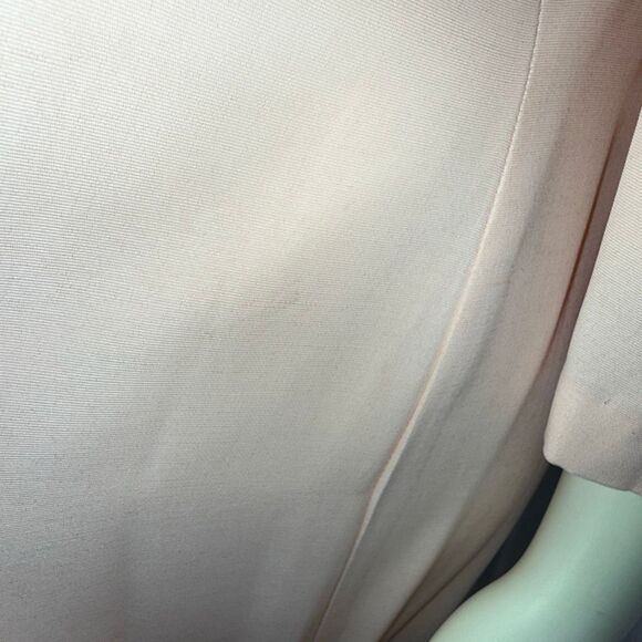 Vintage S.L. Fashions Peach Maxi Dress Size 20 – Statement Collar Lace Trim Full - Picture 12 of 16